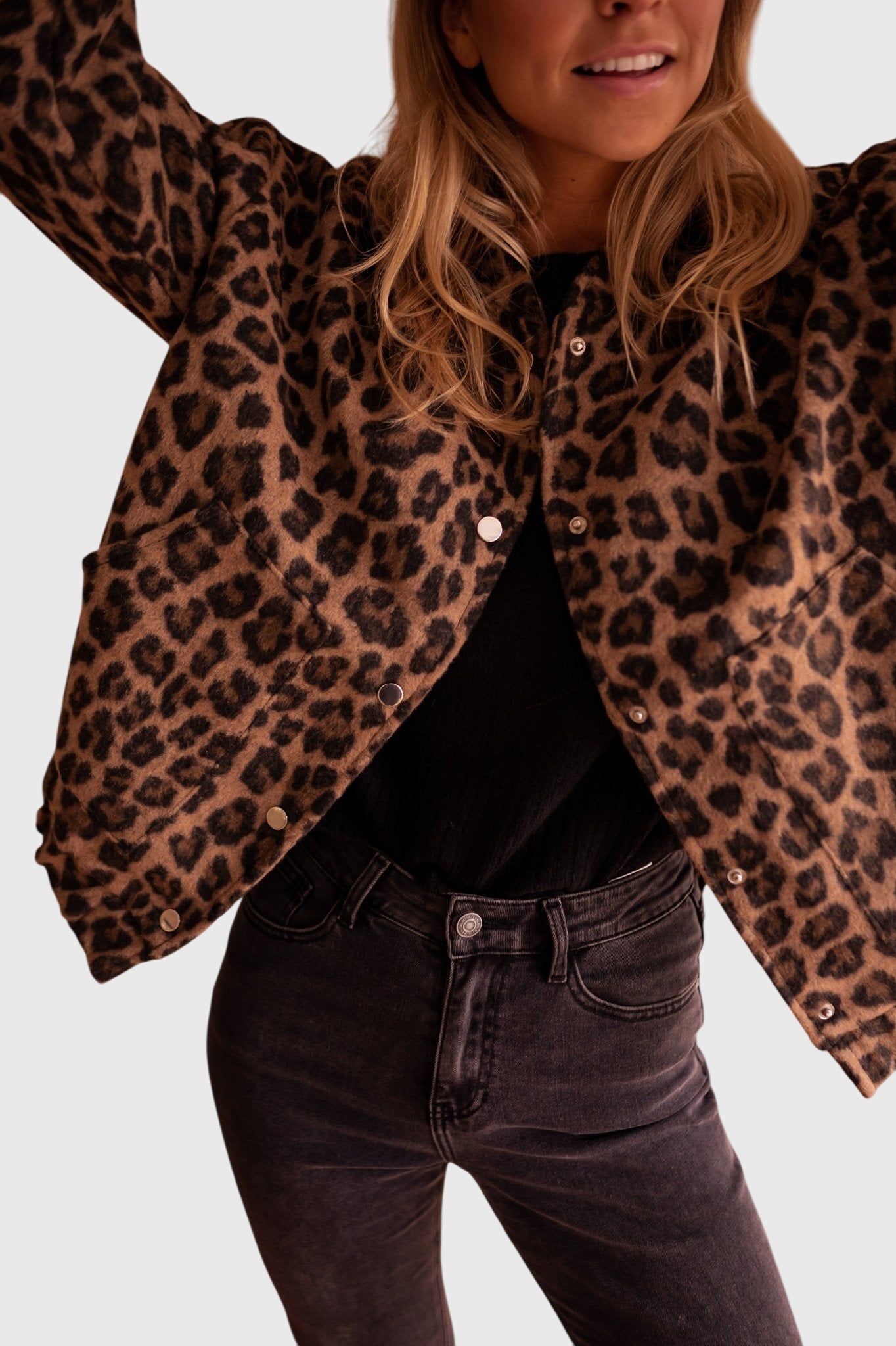Elodie | Stylish Leopard Print Jacket Aurevea Atelier