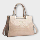 Olivia - Glossy Crocodile Pattern Handbag Aurevea Atelier