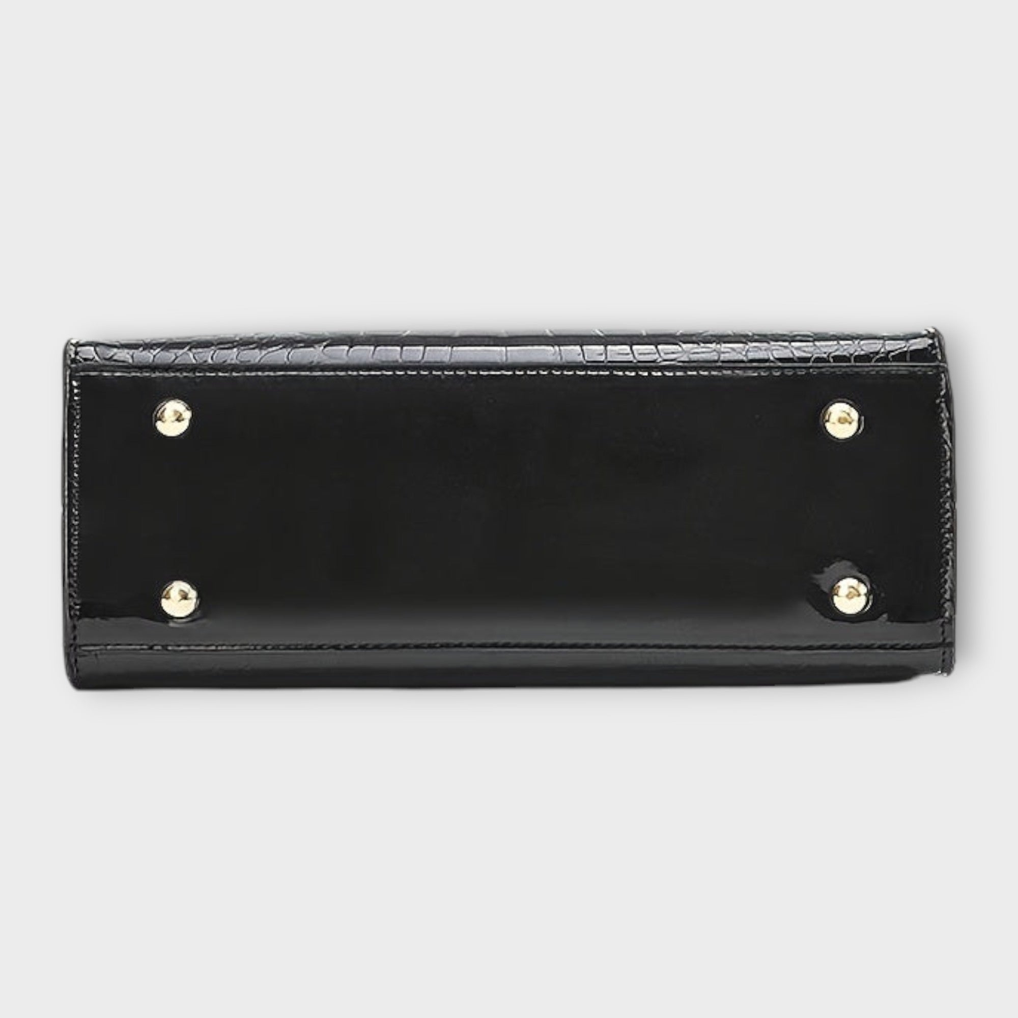 Olivia - Glossy Crocodile Pattern Handbag Aurevea Atelier