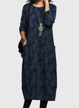 Victoria | Casual Round-Neck Dress Aurevea Atelier
