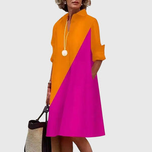 Paige™ - Elegant Dress With Pockets Aurevea Atelier