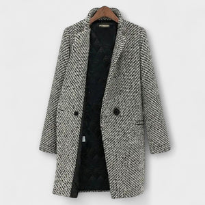 Amelia | Wool Houndstooth Coat Stopazdrowia