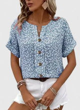 Sabine - Elegant Floral Summer Top Aurevea Atelier